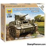 Zvezda - US M3A1 Stuart Tank (Snap Kit) 1:100-Model Kits-ZveZda-StampPhenom
