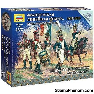 Zvezda - French Line Infantry Command Group 1812-1815 (Snap) 1:72-Model Kits-ZveZda-StampPhenom