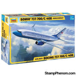 Zvezda - B737-700/C40B United States of America Airliner 1:144-Model Kits-ZveZda-StampPhenom