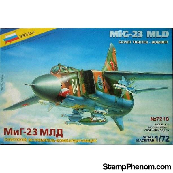 Zvezda - Soviet MiG23 MLD Fighter/Bomber 1:72-Model Kits-ZveZda-StampPhenom
