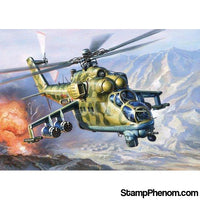 Zvezda - Mil Mi-24V/VP Hind E Soviet Attack Helicopter 1:72-Model Kits-ZveZda-StampPhenom