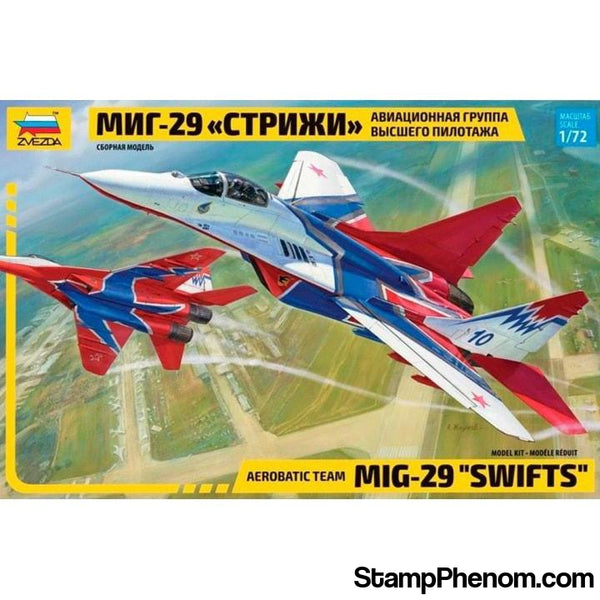 Zvezda - MiG29 Swifts Aerobactic Team Aircraft 1:72-Model Kits-ZveZda-StampPhenom