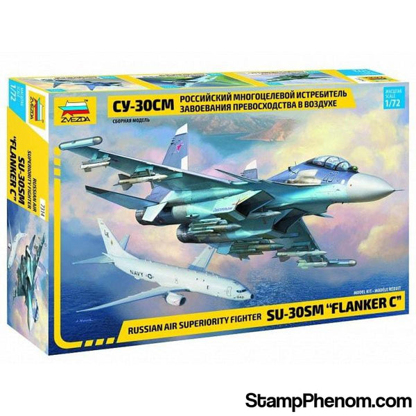 Zvezda - Russian Su-30SM Air Superiority Fighter 1:72-Model Kits-ZveZda-StampPhenom