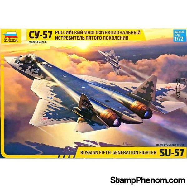 Zvezda - Russian Su-57 Fifth-Generation Fighter 1:72-Model Kits-ZveZda-StampPhenom